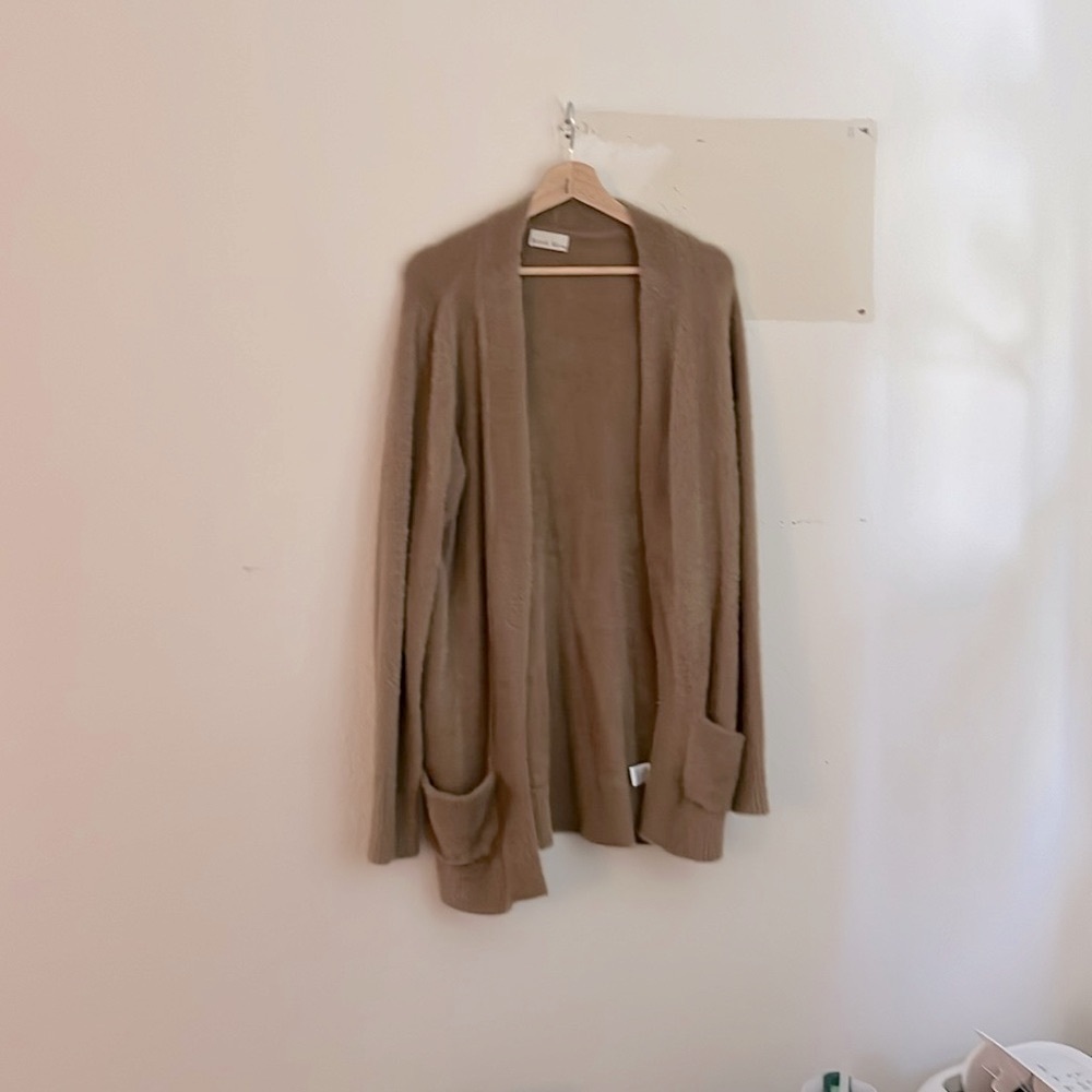 Small camel-colored cardigan